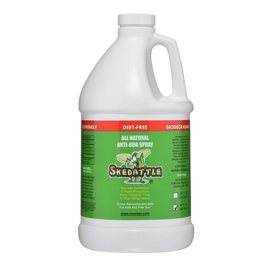 Skedattle® Anti-Bug Spray & Mosquito Repellent - Half Gallon - Mexitan Biodegradable Sunscreen